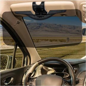 Sun Visor Extender for car，（2-Piece Set） HD wear-Resistant PC Lens，Anti- Polarized/Anti-GlareAdjustable car Visor Extender, Driving Goggles, Easy to Install car Sun Visor Extender，Black /2