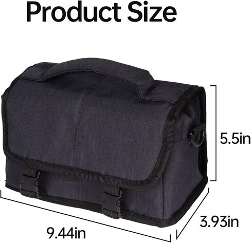 World-in-one Camera Bag, Compact Camera Shoulder Crossbody Bag Case Compatible for Samsung, Sony, Canon, Pentax, Olympus Panasonic, Nikon & Many More in Kuwait