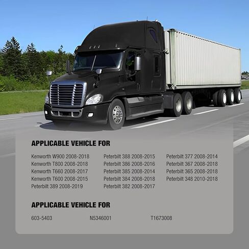 خزان زجاجة خزان تدفق سائل التبريد 603-5403 شديد التحمل متوافق مع Kenworth W900 T800 T660 T600، لـ Peterbilt 389 388 386 385 384 382 377 367 365 348 شاحنات 2008-2019 in Kuwait