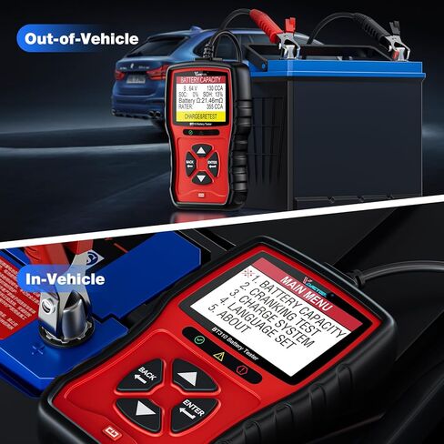 VDIAGTOOL BT310 Car Battery Tester 12V 24V, 100-2000 CCA Load Tester, Charging Cranking System Tester Digital Auto Battery Analyzer Automotive Alternator Tester for Car Truck Motorcycle SUV ATV Boat in Saudi Arabia