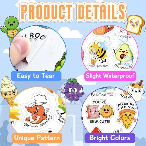 1120 Pcs Punny Reward Stickers for Kids Punny Labels Fun Teacher Stickers for Classroom Students Motivational Stickers Inspiration Positive Accents Cute Encouraging Incentive Stickers for School Chart in Saudi Arabia