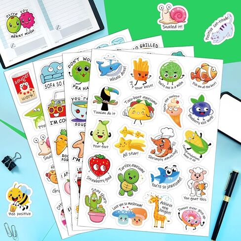 1120 Pcs Punny Reward Stickers for Kids Punny Labels Fun Teacher Stickers for Classroom Students Motivational Stickers Inspiration Positive Accents Cute Encouraging Incentive Stickers for School Chart in Saudi Arabia