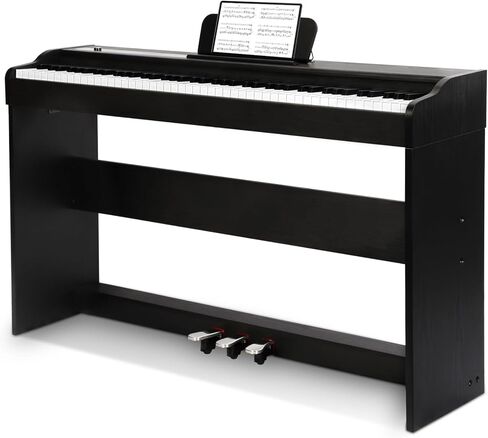 88 Key Full Size Weighted Hammer Action Digital Piano Keyboard,Keyboard Piano with Furniture Stand,3-Pedal Unit,USB MIDI Piano Keyboard for Beginner Kids/Adults Professional at Home/Stage in Kuwait