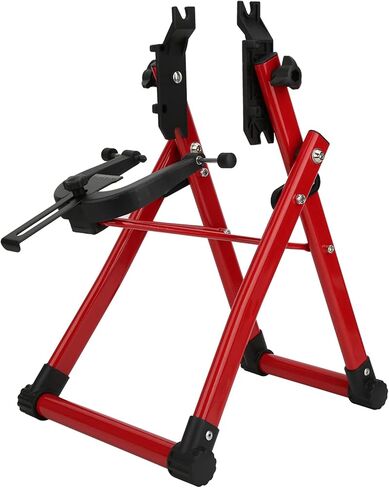 Bike Repair Tool, With Ruler and Thimble Compact Design Sutrdy Bicycle Wheel Truing Stand Convenient with Foldable Aluminum Alloy for Bicycle Repair in Saudi Arabia