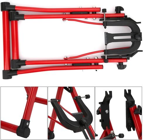Bike Repair Tool, With Ruler and Thimble Compact Design Sutrdy Bicycle Wheel Truing Stand Convenient with Foldable Aluminum Alloy for Bicycle Repair in Saudi Arabia