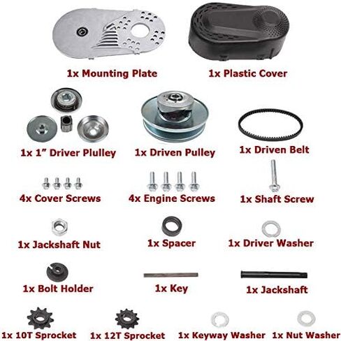 30 سلسلة محول عزم الدوران الذهاب كارت مجموعة بكرة 1 بوصة سائق 5/8 مدفوعة 10T #40 41 و 12T ضرس #35 سلسلة لـ Manco Comet TAV2 218353A 212CC in Kuwait