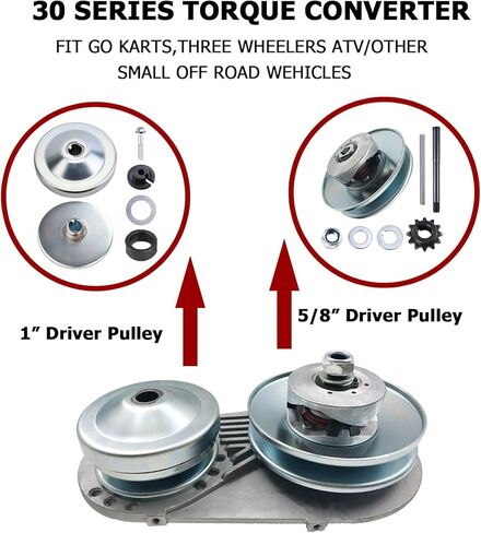 30 سلسلة محول عزم الدوران الذهاب كارت مجموعة بكرة 1 بوصة سائق 5/8 مدفوعة 10T #40 41 و 12T ضرس #35 سلسلة لـ Manco Comet TAV2 218353A 212CC in Kuwait