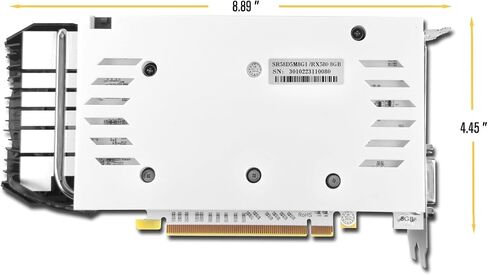 Radeon RX 590 GME 8GB GDDR5 Graphics Card White PCB Gaming Video Card 2304SP 256-Bit PCIe 3.0 x16 6-Pin Connector Desktop Computer Gaming GPU with HDMI, DisplayPort & DVI Ports in Saudi Arabia