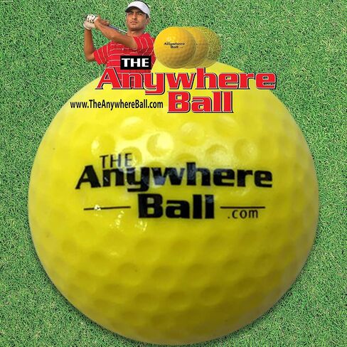 كرة جولف من Nature Bound The Anywhere، باللون الأصفر، 12 عبوة في حقيبة شبكية، مصممة لممارسة المهارات ومهارات القيادة in Kuwait