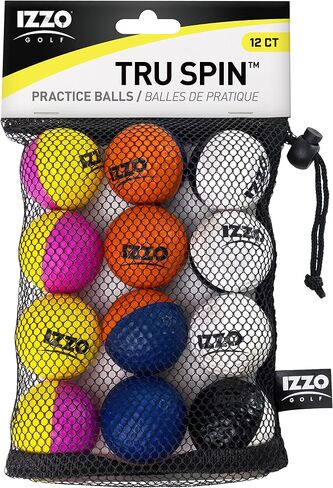 IZZO Golf Tru Spin Foam Practice Balls - with Option of shagger/Practice Set in Saudi Arabia