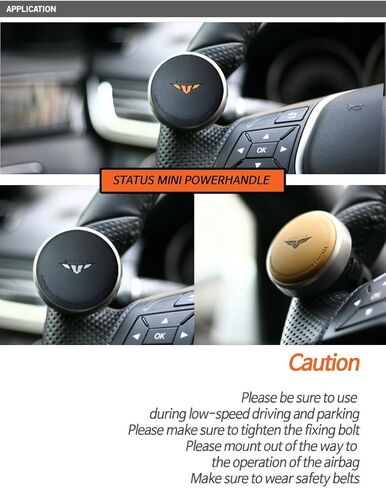Mini Power Handle Steering Wheel Spinner Knob for All Car (Gray) in Kuwait
