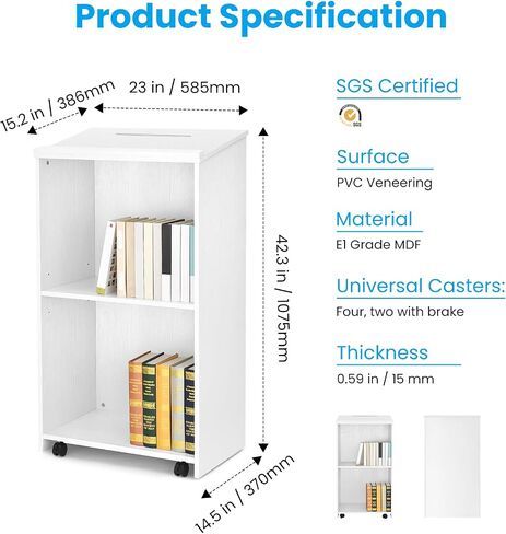 QuicMiou Podium Stand Freestanding Lectern Reception Desk with 4 Wheels, for Speaker with 2 Storage Shelves for Pulpits, Churches, Restaurants, and Classrooms (Black) in Saudi Arabia