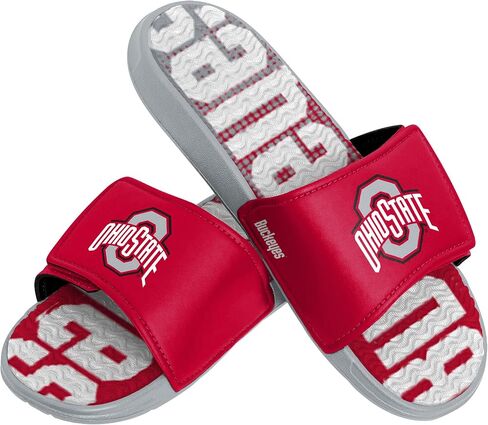 FOCO Ohio State Buckeyes NCAA Mens Gradient Wordmark Gel Slide - L in Saudi Arabia