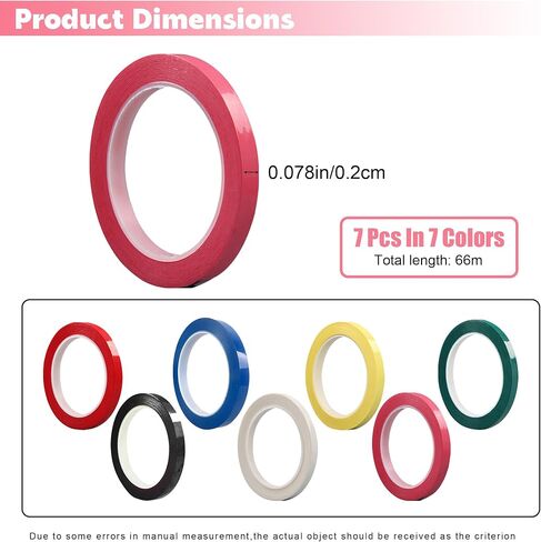 7 لفات شريط إصبع الكمان، لوحة أصابع شريط الكمان، ملصقات دليل إصبع الكمان، شريط أصابع التشيلو بطول 216 قدم للمبتدئين، ملحقات دليل الآلات الموسيقية، عرض 2 مم in Kuwait