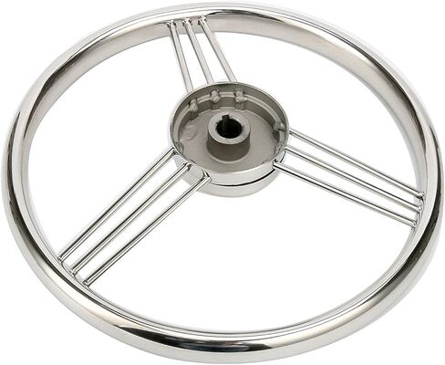 Amarine-made عجلة قيادة قارب ستانلس ستيل مقاس 13.5 بوصة ذات 9 قضبان - 10 درجات - 9500S380 in Kuwait