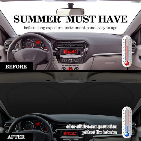 Windshield Sun Shade Foldable Car Front Window Covers for Car Accessories Sun Heat UV Rays Visor Protector Protection for Universal Cars SUV Truck(Beach) in Saudi Arabia