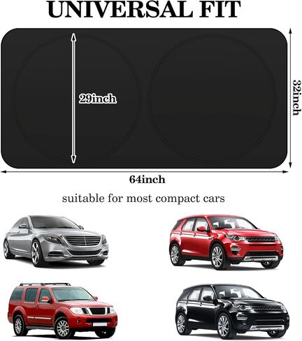 Windshield Sun Shade Foldable Car Front Window Covers for Car Accessories Sun Heat UV Rays Visor Protector Protection for Universal Cars SUV Truck(Beach) in Saudi Arabia