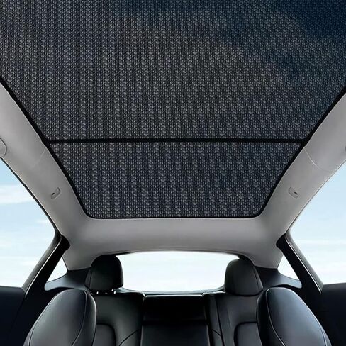 ToptreeEV Tesla Model Y ظلة سقف شمس ظل زجاجي سقف ظلة نافذة قابلة للطي مجموعة مظلة مخصصة لطراز Tesla Y 2023 2022 2021 2020 in Saudi Arabia