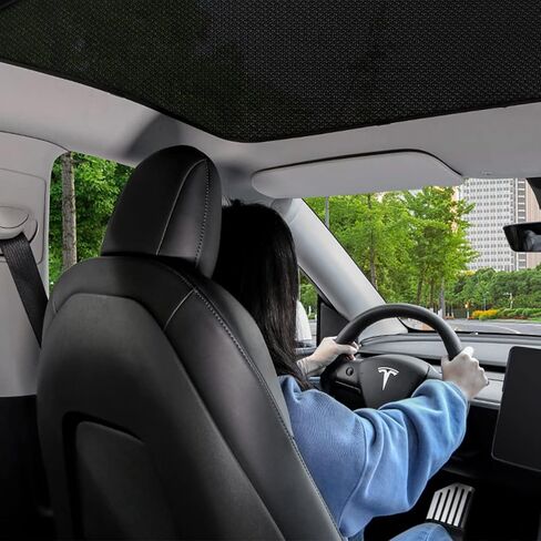 ToptreeEV Tesla Model Y ظلة سقف شمس ظل زجاجي سقف ظلة نافذة قابلة للطي مجموعة مظلة مخصصة لطراز Tesla Y 2023 2022 2021 2020 in Saudi Arabia