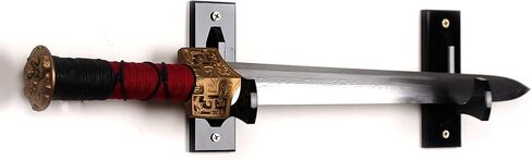 WANLIAN Sword Wall Mount Acrylic Wall Mounted Hook Samurai Sword Stand Display Stand Support All Swords Blak(1 pairs) (Clear) in Saudi Arabia