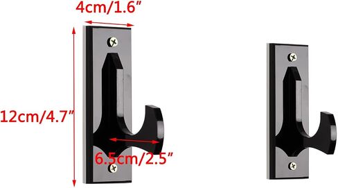 WANLIAN Sword Wall Mount Acrylic Wall Mounted Hook Samurai Sword Stand Display Stand Support All Swords Blak(1 pairs) (Clear) in Saudi Arabia