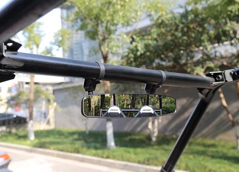 SHEJISI UTV Mirrors, Aluminum Alloy Material,2024 New RZR Rear View Mirror for 1.5" to 2" Inch Roll Cage, Adjustable for Best View, Compatible with Polaris RZR,Kawasaki Mule, Honda Pioneer,Can am X3 in Saudi Arabia