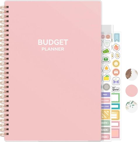 مخطط الميزانية - كتاب مخطط الميزانية الشهرية مع دفتر تعقب النفقات، 7 بوصة × 10 بوصة، منظم مالي غير مؤرخ لمدة 12 شهرًا لإدارة أموالك بفعالية، منظم الفواتير ودفتر الحسابات، أخضر in Kuwait