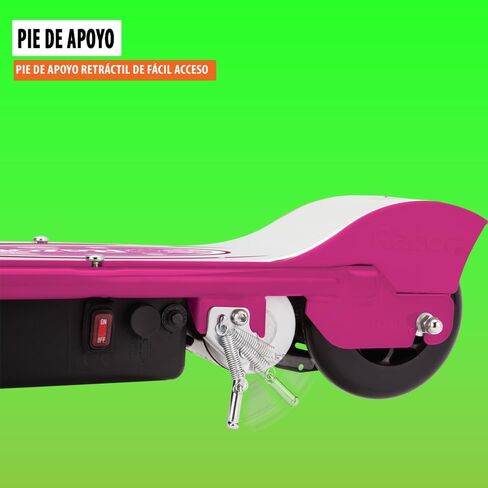 سكوتر كهربائي Razor E100 للأطفال من عمر 8 سنوات فما فوق - إطار أمامي هوائي مقاس 8 بوصات، فرامل أمامية تعمل يدويًا، سرعة تصل إلى 10 ميل في الساعة و40 دقيقة من وقت الركوب، للراكبين حتى 120 رطلاً in Saudi Arabia