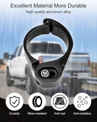 Anti-Theft Tailgate Lock Fits for Ford F-Series F150 F250 F350 2015-2023, Truck Anti-Theft Tailgate Security Locking Device Aluminum Alloy Black in Saudi Arabia