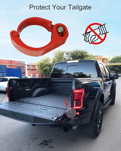 Anti-Theft Tailgate Lock Fits for Ford F-Series F150 F250 F350 2015-2023, Truck Anti-Theft Tailgate Security Locking Device Aluminum Alloy Black in Saudi Arabia