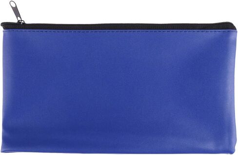 12 Pieces Bank Bag Money Pouch Security Bank Deposit Bag with Zipper for Cash Money, Check Wallet, Cosmetics, Tools 11x6 inch (Black +Blue) (Blue) in Saudi Arabia