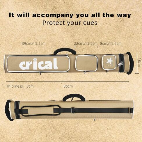 حقيبة CRICAL 2B4S الصلبة 2x4 Pool Cue - حقيبة حمل عصا البلياردو - 2 مؤخرة و4 عمود in Kuwait