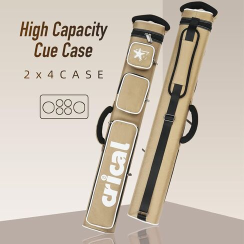 حقيبة CRICAL 2B4S الصلبة 2x4 Pool Cue - حقيبة حمل عصا البلياردو - 2 مؤخرة و4 عمود in Kuwait