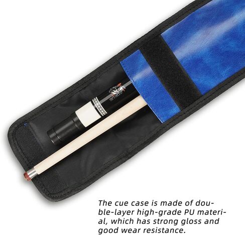ZOKUE Pool Cue Case 1x1 Soft Leather Carrying Bag Carom Cue Case Billiards Accessories in Saudi Arabia