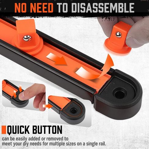 HORUSDY منظم مقبس ABS مكون من 9 قطع، 1/4 بوصة 3/8 بوصة 1/2 بوصة، حوامل مقبس عالية الجودة دوارة 360 درجة in Kuwait