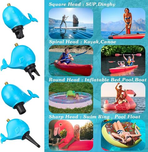 مجموعتان من محول صمام لوح التجديف SUP، محول مضخة SUP قابل للنفخ، محول متعدد الوظائف لمضخة الهواء، قوارب الكاياك والقوارب، أسرة قابلة للنفخ، لوح التجديف in Kuwait