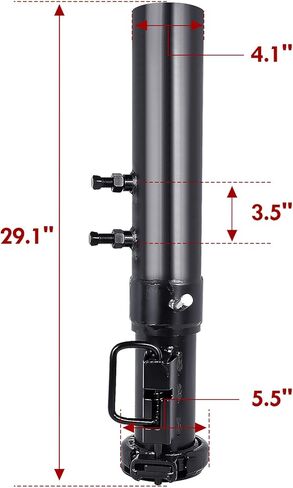 NBJINGYI مقرنة معقوفة مقرنة مقطورة معقوفة مستديرة - 2-5 / 16 "سعة الكرة 30000 رطل 8" تعديل أسود مع دبوس التحميل in Kuwait