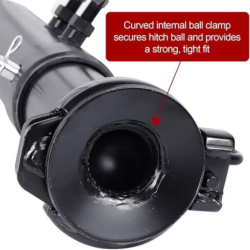 NBJINGYI مقرنة معقوفة مقرنة مقطورة معقوفة مستديرة - 2-5 / 16 "سعة الكرة 30000 رطل 8" تعديل أسود مع دبوس التحميل in Kuwait