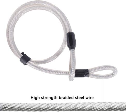 قفل على شكل حرف U مع كابل قوي للدراجة شديدة التحمل على شكل حرف U مقاس 18 مم على شكل حرف U، أقفال آمنة مع دعامة تثبيت قوية لدراجة الطريق والدراجة الجبلية والدراجة الكهربائية والدراجة القابلة للطي in Kuwait