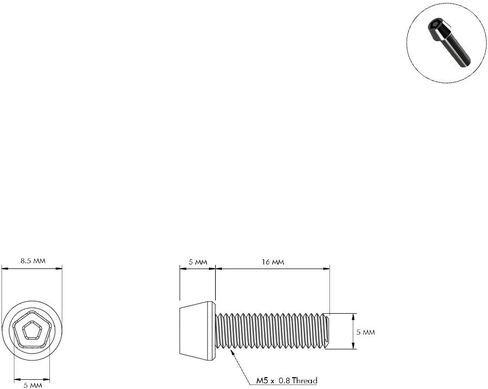 M5-0.8 X 16mm Penta Pin Security Bolts in Saudi Arabia