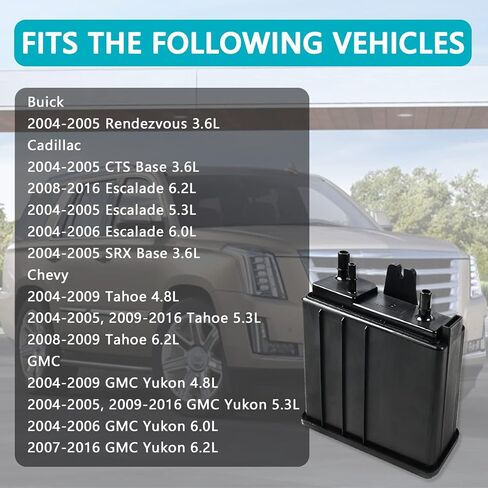 Vapor Canister Replaces 215-464, 15109431, 911-149, 12573648, Compatible with Buick Rendezvous Cadillac CTS Base Escalade SRX Base Chevy Tahoe GMC Yukon in Saudi Arabia