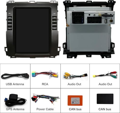 [4G+64G] ستيريو سيارة Android لسيارة Toyota Prado 2002-2009 Lexus GX460 GX470 10.4 بوصة راديو سيارة بشاشة تعمل باللمس، Apple Carplay/Android Auto/GPS Navigation/SWC/Bluetooth/كاميرا احتياطية in Kuwait