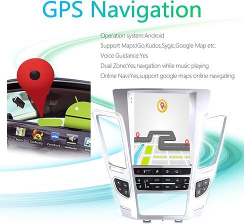 راديو السيارة ستيريو GPS للملاحة لكاديلاك CTS 2007-2012 راديو Android Auto Car Play شاشة عمودية طراز Tesla مع DSP في وحدة التحكم الرئيسية ومشغل الوسائط المتعددة وراديو السيارة والتحكم الصوتي (أسود) in Kuwait
