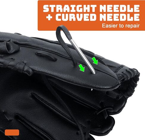 مجموعة من 8 قطع من قفازات البيسبول والكرة اللينة، 4 قطع من الأربطة الجلدية|2 قفل للقفازات|2 إبرة لربط القفازات in Kuwait