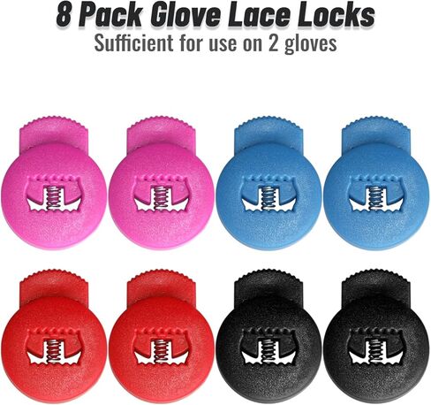 أقفال قفازات البيسبول، 8 قطع من قفل الدانتيل لا حاجة لمزيد من العقد، تناسب جميع قفازات البيسبول والكرة اللينة in Kuwait