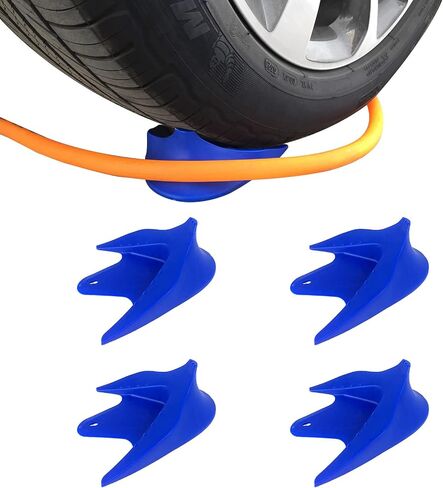 HOXWELL Hose Guide for Car Wash Tool, Heavy Duty Plastic Wash Hose for Car Detailer, Prevent Hose Stucking Under Wheels (4 PCS Red) in Saudi Arabia