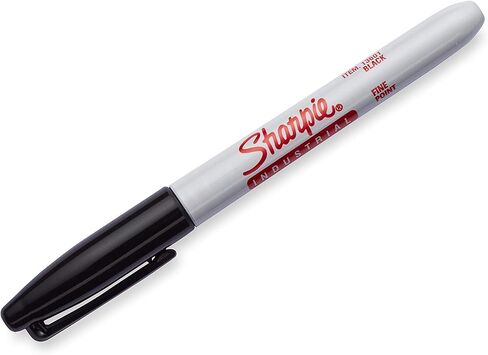 SHARPIE Industrial Permanent Markers, Fine Point, Black, Box of 12 in Saudi Arabia