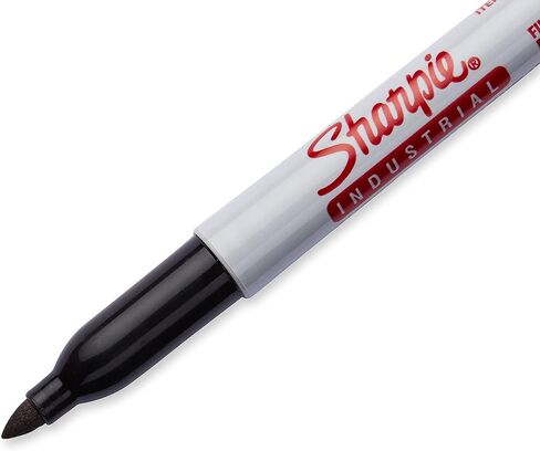 SHARPIE Industrial Permanent Markers, Fine Point, Black, Box of 12 in Saudi Arabia