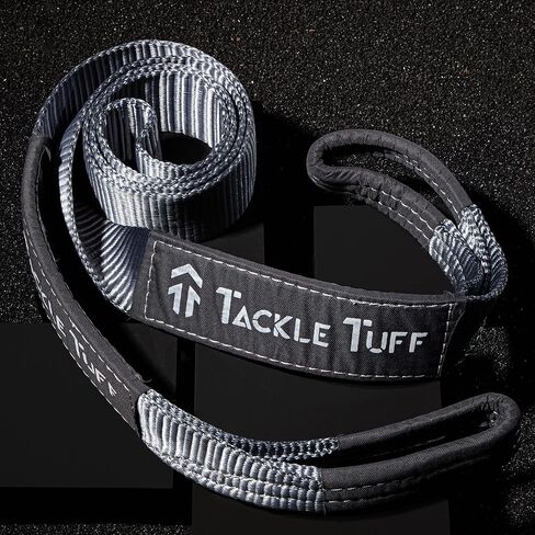 TACKLE TUFF Premium Nylon Tree-Saver Strap is 10' x 3", 30,000 lbs. (15 Tons) Rated Capacity, Features Chafe Guards & Reinforced Eyelets for Added Strength. in Saudi Arabia