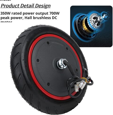 محرك محور سكوتر 350 وات 36 فولت، 8.5 بوصة مقاوم للماء طقم تحويل محرك عجلة سكوتر كهربائي مع إطارات هوائية، متوافق مع الدراجات البخارية الكهربائية M365/M365 PRO/M365 PRO2 in Kuwait
